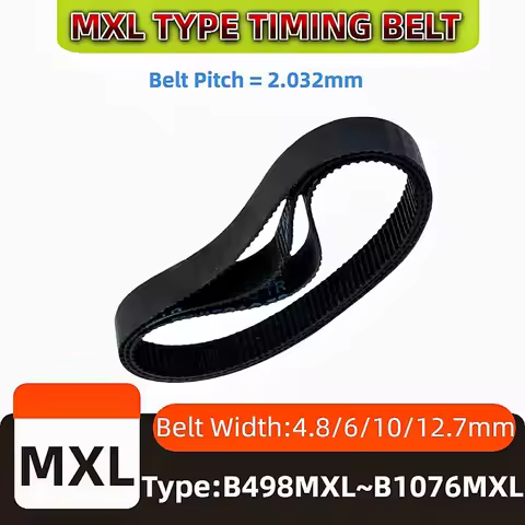 MXL Timing Belt Width 4.8mm to 12.7mm Type: B498MXL B500MXL B550MXL B620MXL B720MXL B800MXL B930MXL 