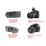 [Used] Sony camera lens flash a57+Sony F43AM+Tamron 70-200+Samyang 8mm Fisheye+Sigma 24-70 F2.8