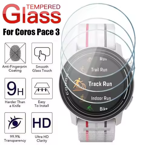 Tempered Glass For COROS Pace 3 Accessories HD Clear Watch Film Anti-scratch Protective Cover Screen