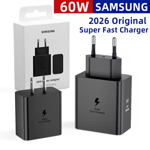 Original Cargador SAMSUNG 65W 60W Charger S26 Ultra S25 FE S24 Fast Charging Cable Type C Adapter Ga