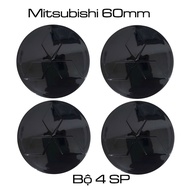 Ốp chụp mâm cho xe Mitsubishi Logo xe Mitsubishi ốp mâm (Lazang) (đường kính 60mm). Chất liệu nhựa A