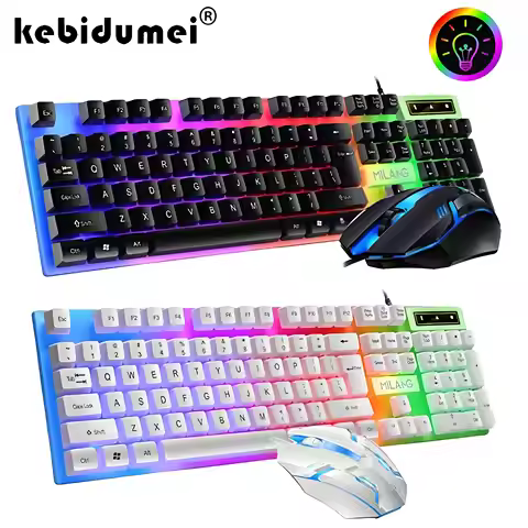 104 key Backlit Mechanical Keyboard Wired Gaming Keyboard waterproof Luminous keyboard And Mouse Set