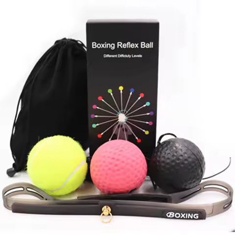 1 set of boxing reaction ball silicone anti-sweat headband boxing ball fitness decompression vent ba