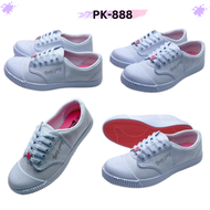 Gerry Gang  รองเท้าผ้าใบนักเรียน สีขาวล้วน รุ่น PK 888 Size 31-43