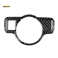 For  C Class W204 Real Carbon Fiber Car Headlight Switch Decor Cover Trim Replacement Accessories