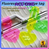 Baggage Tag Colorful Fluorescent Airplane Suitcase Tag PVC Travel Anti-lost Luggage Tag
