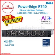Dell PowerEdge R740 2U Rack Server 2x Intel Xeon Platinum 24C/Gold 20C RAM 1TB DDR4 16x2.5β SFF/8x3.