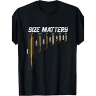 Men'S Size Matters Bullet Caliber Graphic T-Shirt - 100% Crew Neck Short Sleeve Tee with Magazine-Co