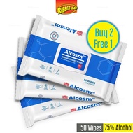 Tuala kertas axia accessories tissue Alcosm 75% Alcohol Wipes 10's/50's/75's wipes tissue alcohol ti