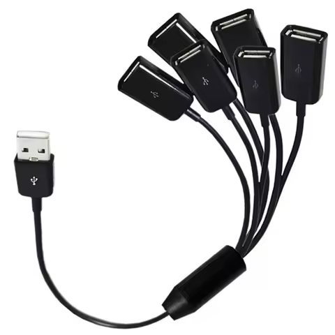 USB Extension Cable 6 in 1 USB Charge Fast 3A Charging Date Cable Y Splitter Cable USB Male to USB F