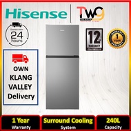 [OWN KLANG VALLEY DELIVERY] Hisense 2 Door Fridge 240L RT266N4CGN Refrigerator