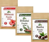 Bioleaf Botanicals Organic Hibiscus, Shikakai & Reetha Powder 300gm - Ayurvedic Hair Cleansing & Nou