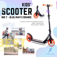 OXELO สกู๊ตเตอร์รุ่น Mid 7 พร้อมขาตั้ง (สีฟ้า/กรมท่า/ส้ม) ( Scooter Mid 7 With Stand - Blue/Navy/Ora