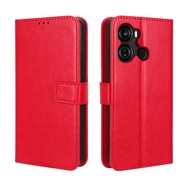 ITEL เคส P40แบบฝาพับแท่นวางโทรศัพท์ ITEL เคส P40ทรงกระเป๋าสตางค์ฝาครอบ PU หนังกลับ