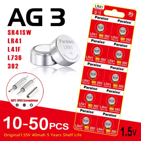 10-50PCS High Capacity LR41 Alkaline Batteries AG3 L736 392 384 192 Premium 1.5V Button Coin Cell Ba