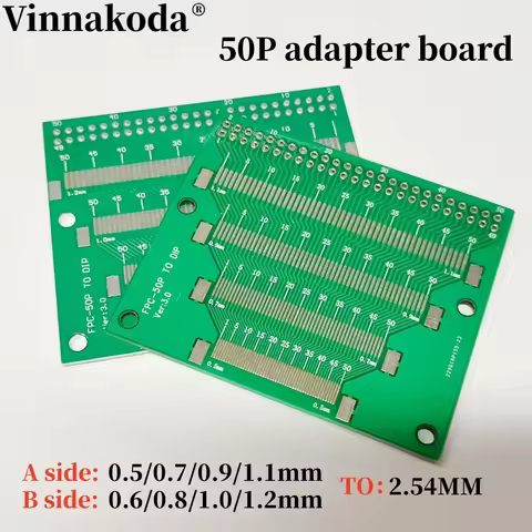 1Pcs FPC/FFC Transfer Board 8 Kinds Spacing 0.5/0.7/0.9/1.1MM 50P TO DIP 2.54MM 0.6/0.8/1.0/1.2MM Do