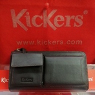 Kickers Leather Long Wallet Extra Zipper Wallet