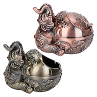 hot！【DT】❇☃♀  Windproof Ash Tray with Lid Sculpture Ashtray Indoor Outdoor Souvenirs Statue Office Ca