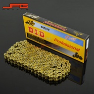 รถจักรยานยนต์ข้ามประเทศ CQR อุปกรณ์เสริมโซ่ดัดแปลงสากล DID520HV บานพับซีลน้ำมันหนา 120 ส่วน โซ่ สีทอ