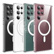 Magsafe Magnetic Transparent Wireless Charge Case For Samsung S23 S23 FE S23 Plus S23 Ultra Samsung 