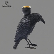 [SONONIA] Spooky Crow Candle Holder Resin Sculpture Art Deco Table Centerpiece for Halloween Festiva