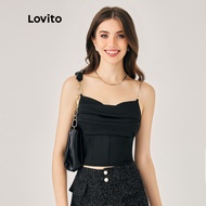 Lovito Women Elegant Party Crop Top L47ed057