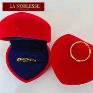 Cincin Emas 375 Paper Clip Minimalist Sauh Gold Ring 9K Padu Tahan Lasak Pakai Harian Anniversary