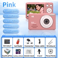 Compact 4K Ultra HD SLR Camera CCD Mini Digital Card Camera 64MP 18x Zoom Photo Video Recording Came