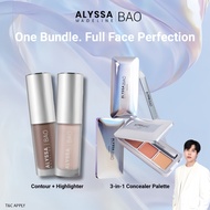 [Bundle] Alyssa Madeline Sculpt & Cover Full Face Contour Highlighter + Concealer Set Waterproof Lon