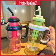 HOT_ Ins Style Water Cup High-looking straw kettle cute sports water cup Outdoor Travel Kettle botol