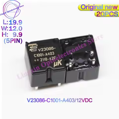 20Pcs/Lot V23086-C1001-A403 Car Relays 30A 5Pin 12VDC 2 From C V23086 V1001 V1002 A402 A403 For in F