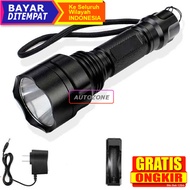 - TaffLED Paket Senter LED Cree Q5 + 1xBaterai + Charger + Box - C8 BAYAR DITEMPAT (COD)