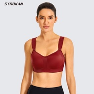 SYROKAN Women 'S High Impact Full Support Underwire Padded Contour Plus Size Sports