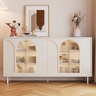 【Free Installation】Solid Wood Sideboard Cupboard Organizer Cabinet Storage Cabinet Against The Wall Pantry Cabinet