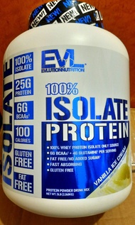 EVLution Nutrition 100% Isolate Whey Protein 增肌奶粉/100% 分離乳清蛋白粉 Vanilla Ice Cream 5lbs 雲呢拿雪糕味 5磅