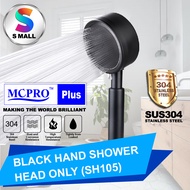 MCPRO STAINLESS STEEL SUS304 BLACK HAND SHOWER HEAD SH105/GM127 WITH BLACK HOSE SET/SH112 SET/GM309 