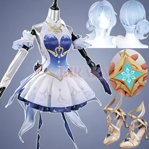 Game Impact Odette Spessiva Cosplay CostumeSnezhnaya Odette Cosplay Dress Wig Shoes Role Play Ballet