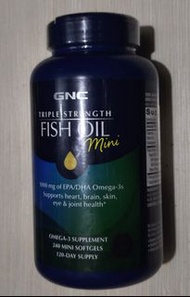 GNC 三倍強度魚油 1000mg 240粒