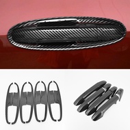 LAIFU for HONDA CITY 2008-2014 Carbon Fiber Pattern Car Outer Door Handle Cover Trim，CITY Exterior A