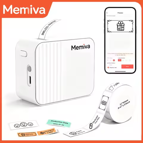 Memiva A1 Label Printer Portable Thermal Printer Inkless Mini Adhesive Label Printer P15 Label Print