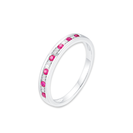 TAKA Jewellery Spectra Ruby/Blue Sapphire Diamond Ring 9K Gold