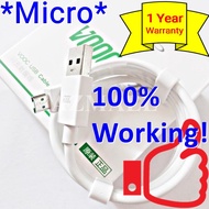 (100% Working) ORIGINAL ORI 20W VOOC 7Pin Micro USB Cable DL118 Oppo F9 A3s Find 7 7A R9s R7s Plus R15 F11 Pro