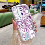 Casing HP OPPO F11 A9 2019 A9x Case Protective Case New Soft Silicone Case HP Phone Butterfly Pattern Water Light Softcase