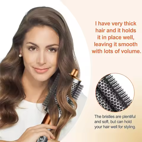 EMECE-Large Round Brush Attachment And New Firm Smoothing Brush For Dyson Airwrap HS05, HS01 Accesso