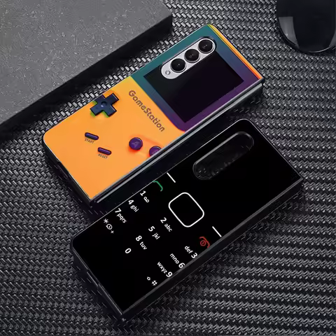 Case for Samsung Galaxy ZFold5 ZFold6 ZFold3 ZFold4 Z Fold 7 6 5 4 3 ZFold7 Back Phone Cover Retro G