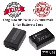Feng Biao NP FW50 7.2V 1080mAh Li-ion Battery x2pcs