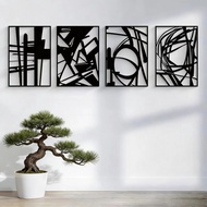 Iron Handicrafts Metal Wall 3DLine Texture Minimally Designed Wrought Iron Decoration
