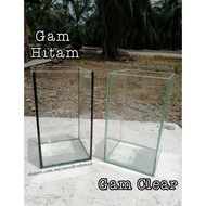 Size 4x4x7 inci Mini Akuarium Kaca