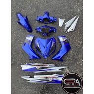 COVERSET BODYSET YAMAHA LC135 V1 JUPITER MX BLUE 01 ORIGINAL DOCTOR STRIPE SIAP TANAM ( FREE EMBLEM 
