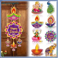 AKIYAMAMIOAQ Diwali Door Hanging Pendants, Paper Happy Diwali Diwali Hanging Ornament,  DIY Wall Dec